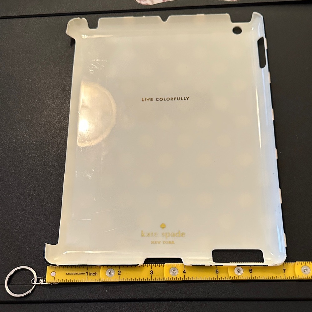 kate spade Cream Tablet Cover with Gold Accents
